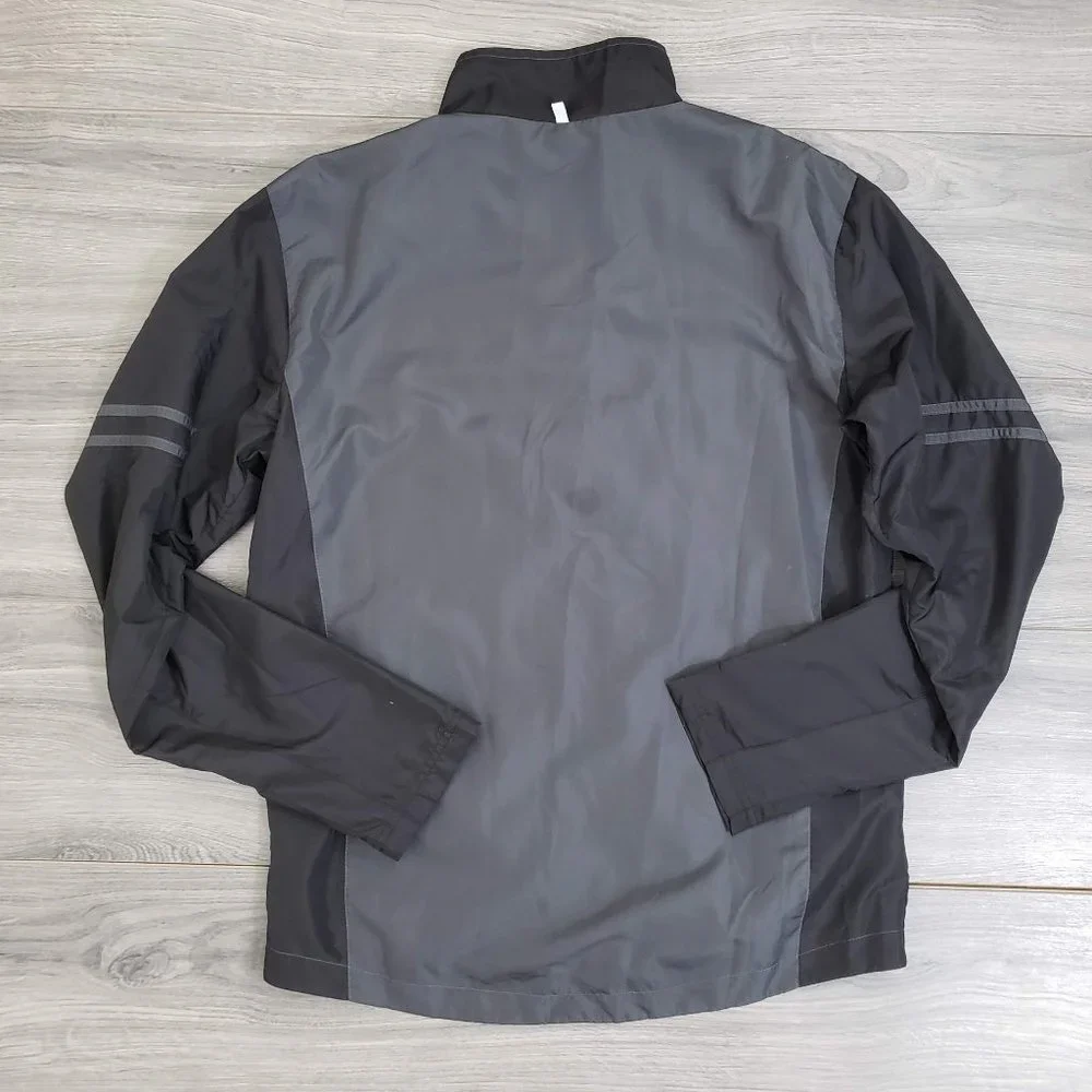 Maxed Men's Lightweight Windbreaker Jacket Grey/Black Size Medium - Picture 5 of 8